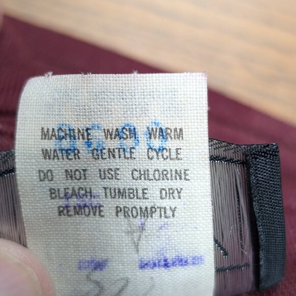 Mynette Long Sleeve Dress w/ Belt Elegant Burgundy Size 12 - Picture 12 of 13